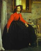 unknow artist Portrait of Miss L. L. oil painting reproduction